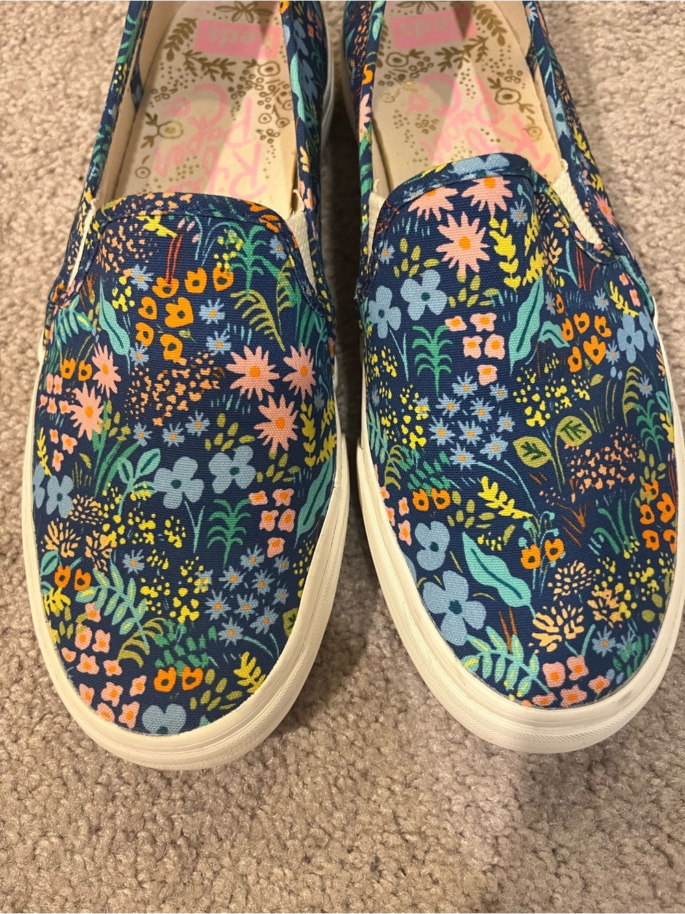 Keds x Rifle Paper Co Double Decker Floral Canvas Slip-on Shoes - Picture 2 of 11